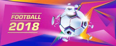 Futbol ve futbol dijital web afiş ve poster. Tasarım şablonu ve haber ve spor için arka plan.