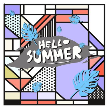 Vektör renkli yaz afiş. Yaz Festivali için resimde arka plan şablonu.