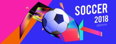 Düzen şablonu tasarım poster futbol olayı, 2018 eğilim için