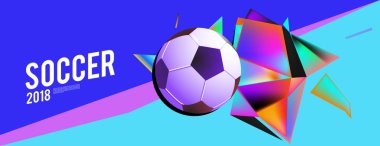Düzen şablonu tasarım poster futbol olayı, 2018 eğilim için