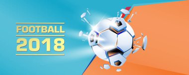 Futbol ve futbol dijital web afiş ve poster. Tasarım şablonu ve haber ve spor için arka plan.