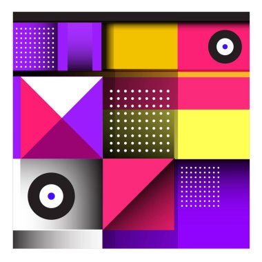 Modaya uygun curvy geometrik memphis öğeleri renkli bir tasarım. Retro 90s doku, desen ve öğeleri tarzı. Modern soyut kültür arka plan tasarımı ve kapak şablonu.