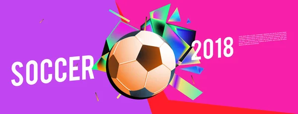 Layout Template Design Poster Soccer Event 2018 Trend — Stock Vector