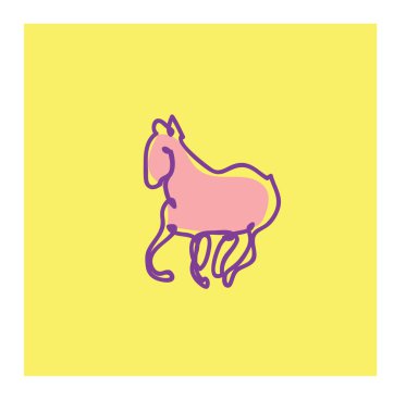 At illüstrasyon hat sanat için logo resim