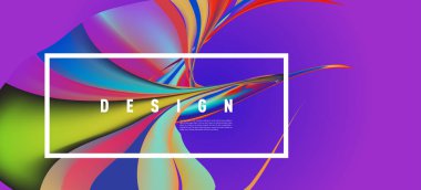 Modern renkli akışı poster. Sanat tasarım tasarım projesi. Vektör çizim 