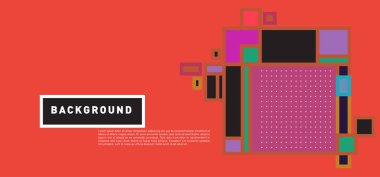 Vektör soyut renkli dikdörtgen arka plan afiş için