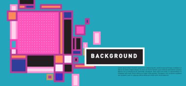 Vektör soyut renkli dikdörtgen arka plan afiş için