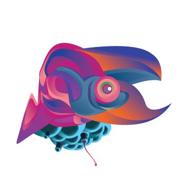 Vektör kuş çizim logo tasarımı için