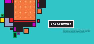 Vektör soyut renkli dikdörtgen arka plan afiş için