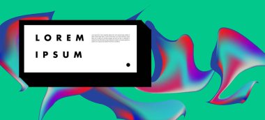 Modern renkli akışı poster. Sanat tasarım tasarım projesi. Vektör çizim 