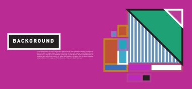 Vektör soyut renkli dikdörtgen arka plan afiş için