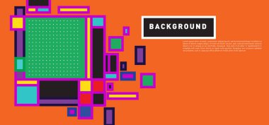 Vektör soyut renkli dikdörtgen arka plan afiş için