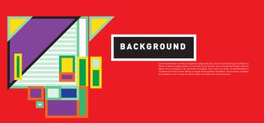 Vektör soyut renkli dikdörtgen arka plan afiş için