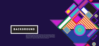 Vektör soyut renkli dikdörtgen arka plan afiş için