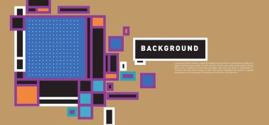 Vektör soyut renkli dikdörtgen arka plan afiş için