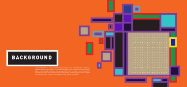 Vektör soyut renkli dikdörtgen arka plan afiş için