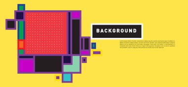 Vektör soyut renkli dikdörtgen arka plan afiş için