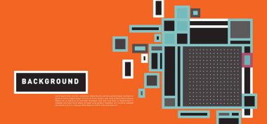 Vektör soyut renkli dikdörtgen arka plan afiş için