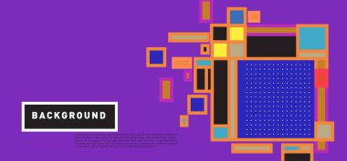 Vektör soyut renkli dikdörtgen arka plan afiş için