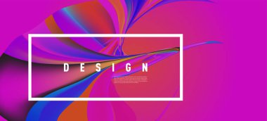 Modern renkli akışı poster. Sanat tasarım tasarım projesi. Vektör çizim 