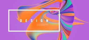 Modern renkli akışı poster. Sanat tasarım tasarım projesi. Vektör çizim 