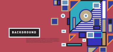 Vektör soyut renkli dikdörtgen arka plan afiş için