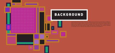 Vektör soyut renkli dikdörtgen arka plan afiş için