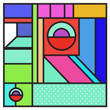 Vektör soyut geometrik renkli arka plan.