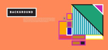 Vektör soyut renkli dikdörtgen arka plan afiş için