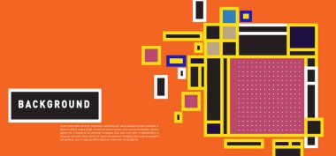 Vektör soyut renkli dikdörtgen arka plan afiş için