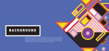 Vektör soyut renkli dikdörtgen arka plan afiş için