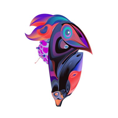 Vektör kuş çizim logo tasarımı için