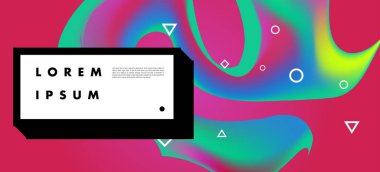 Modern renkli akışı poster. Sanat tasarım tasarım projesi. Vektör çizim 