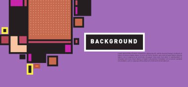 Vektör soyut renkli dikdörtgen arka plan afiş için