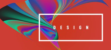 Modern renkli akışı poster. Sanat tasarım tasarım projesi. Vektör çizim 