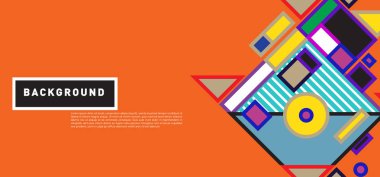 Vektör soyut renkli dikdörtgen arka plan afiş için