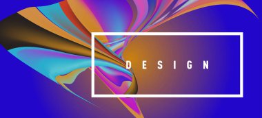 Modern renkli akışı poster. Sanat tasarım tasarım projesi. Vektör çizim 