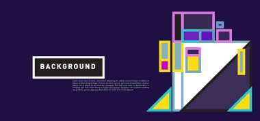 Vektör soyut renkli dikdörtgen arka plan afiş için