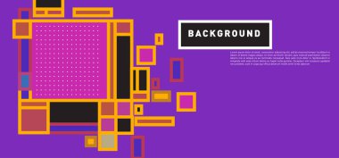 Vektör soyut renkli dikdörtgen arka plan afiş için