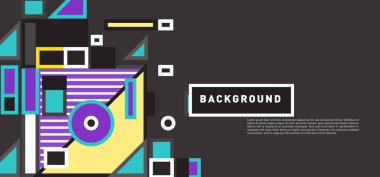 Vektör soyut renkli dikdörtgen arka plan afiş için