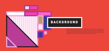 Vektör soyut renkli dikdörtgen arka plan afiş için