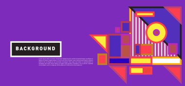 Vektör soyut renkli dikdörtgen arka plan afiş için