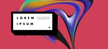 Modern renkli akışı poster. Sanat tasarım tasarım projesi. Vektör çizim 