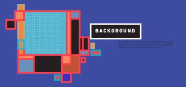 Vektör soyut renkli dikdörtgen arka plan afiş için