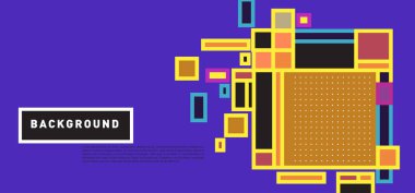 Vektör soyut renkli dikdörtgen arka plan afiş için