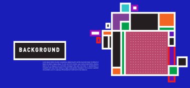 Vektör soyut renkli dikdörtgen arka plan afiş için