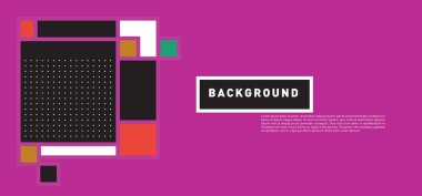 Vektör soyut renkli dikdörtgen arka plan afiş için