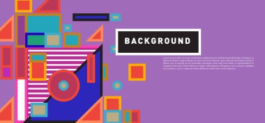 Vektör soyut renkli dikdörtgen arka plan afiş için