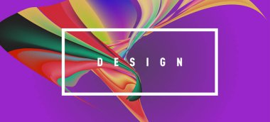 Modern renkli akışı poster. Sanat tasarım tasarım projesi. Vektör çizim 