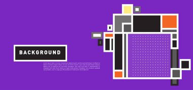 Vektör soyut renkli dikdörtgen arka plan afiş için